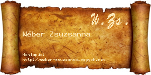 Wéber Zsuzsanna névjegykártya