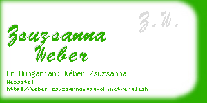 zsuzsanna weber business card